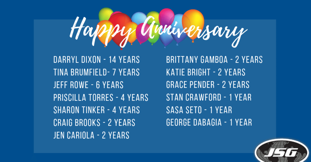September 2019 Anniversaries