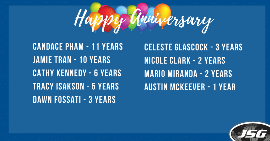 December 2019 Anniversaries