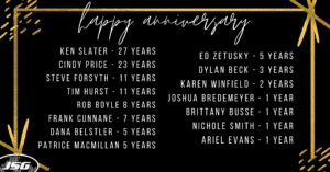 JSG May 2020 Anniversaries