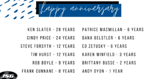 JSG May 2021 Anniversaries